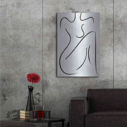 Luxe Metal Art 'Sitting Woman' by Yass Naffas Designs, Metal Wall Art,24x36