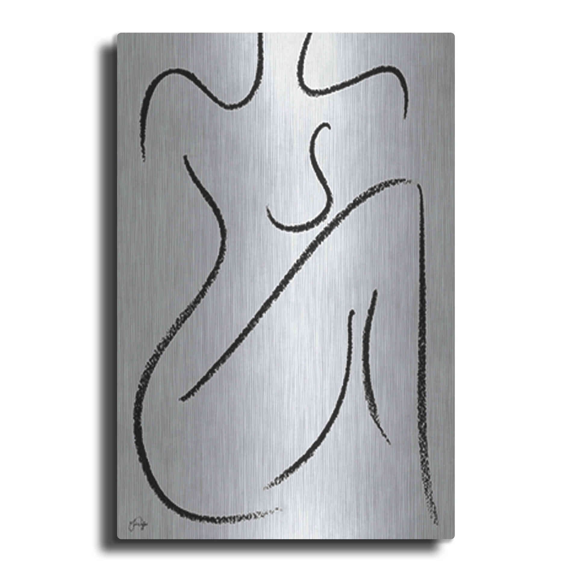 Luxe Metal Art 'Sitting Woman' by Yass Naffas Designs, Metal Wall Art