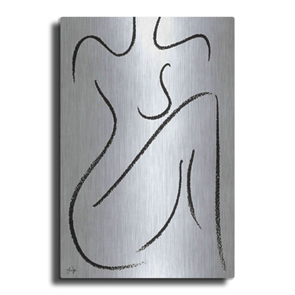 Luxe Metal Art 'Sitting Woman' by Yass Naffas Designs, Metal Wall Art