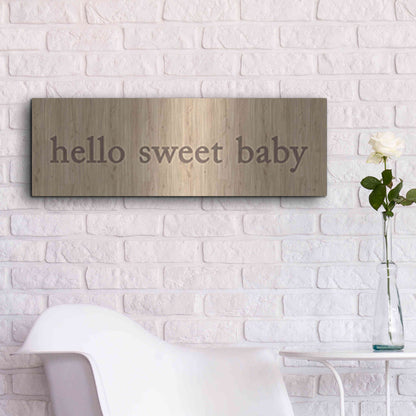Luxe Metal Art 'Hello Sweet Baby' by Yass Naffas Designs, Metal Wall Art,36x12