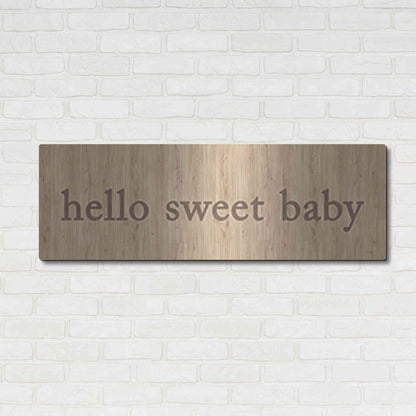 Luxe Metal Art 'Hello Sweet Baby' by Yass Naffas Designs, Metal Wall Art,48x16