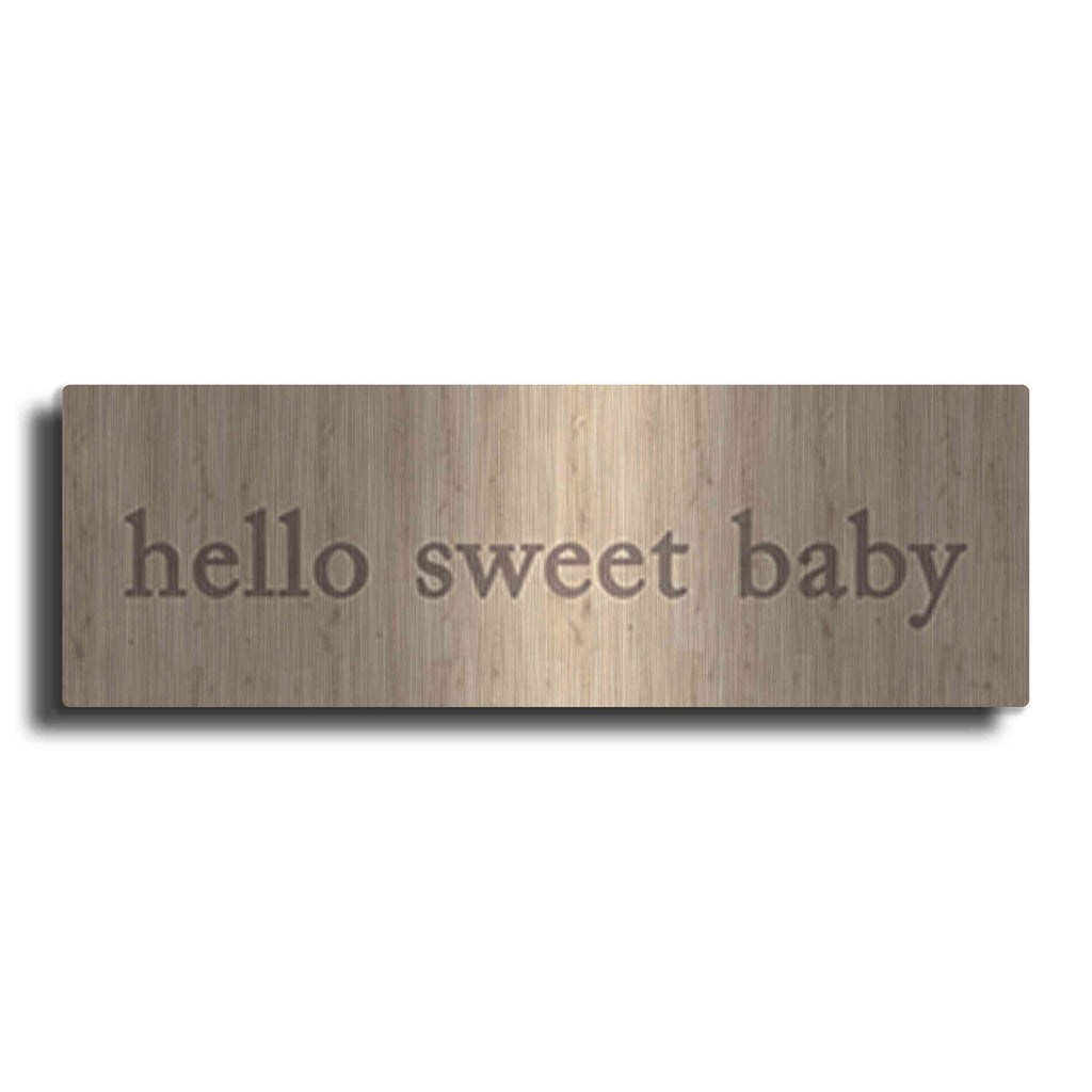 Luxe Metal Art 'Hello Sweet Baby' by Yass Naffas Designs, Metal Wall Art