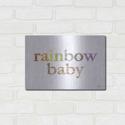Luxe Metal Art 'Rainbow Baby' by Yass Naffas Designs, Metal Wall Art,16x12