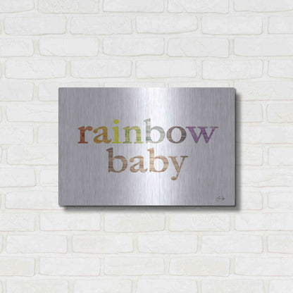 Luxe Metal Art 'Rainbow Baby' by Yass Naffas Designs, Metal Wall Art,24x16