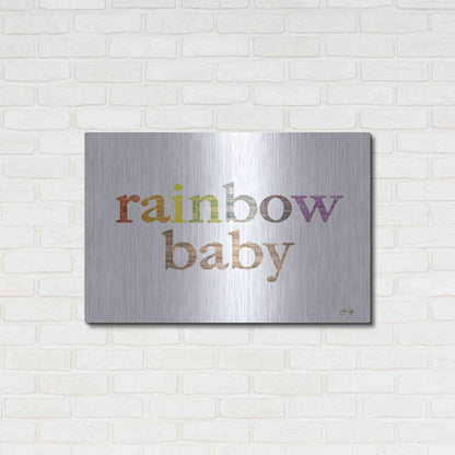Luxe Metal Art 'Rainbow Baby' by Yass Naffas Designs, Metal Wall Art,36x24