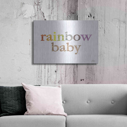 Luxe Metal Art 'Rainbow Baby' by Yass Naffas Designs, Metal Wall Art,36x24