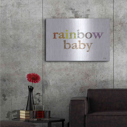 Luxe Metal Art 'Rainbow Baby' by Yass Naffas Designs, Metal Wall Art,36x24