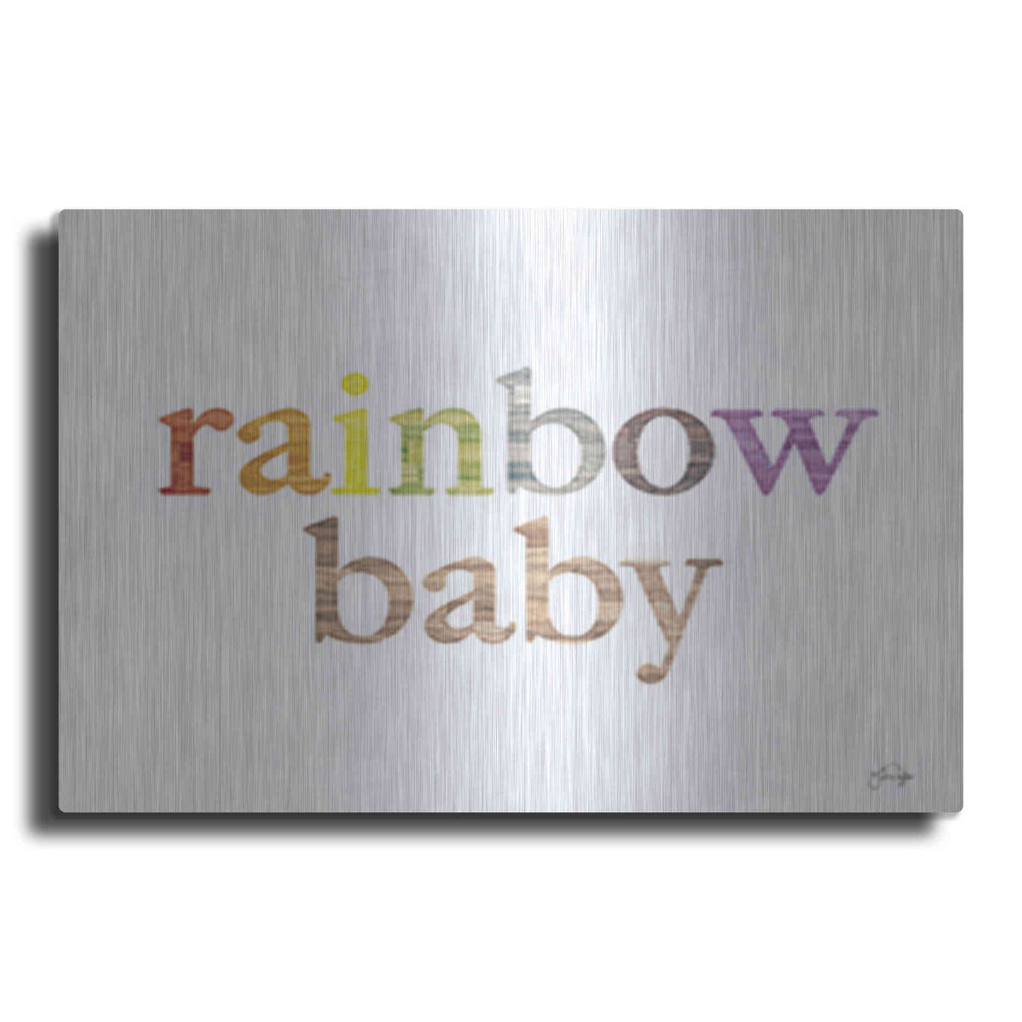 Luxe Metal Art 'Rainbow Baby' by Yass Naffas Designs, Metal Wall Art