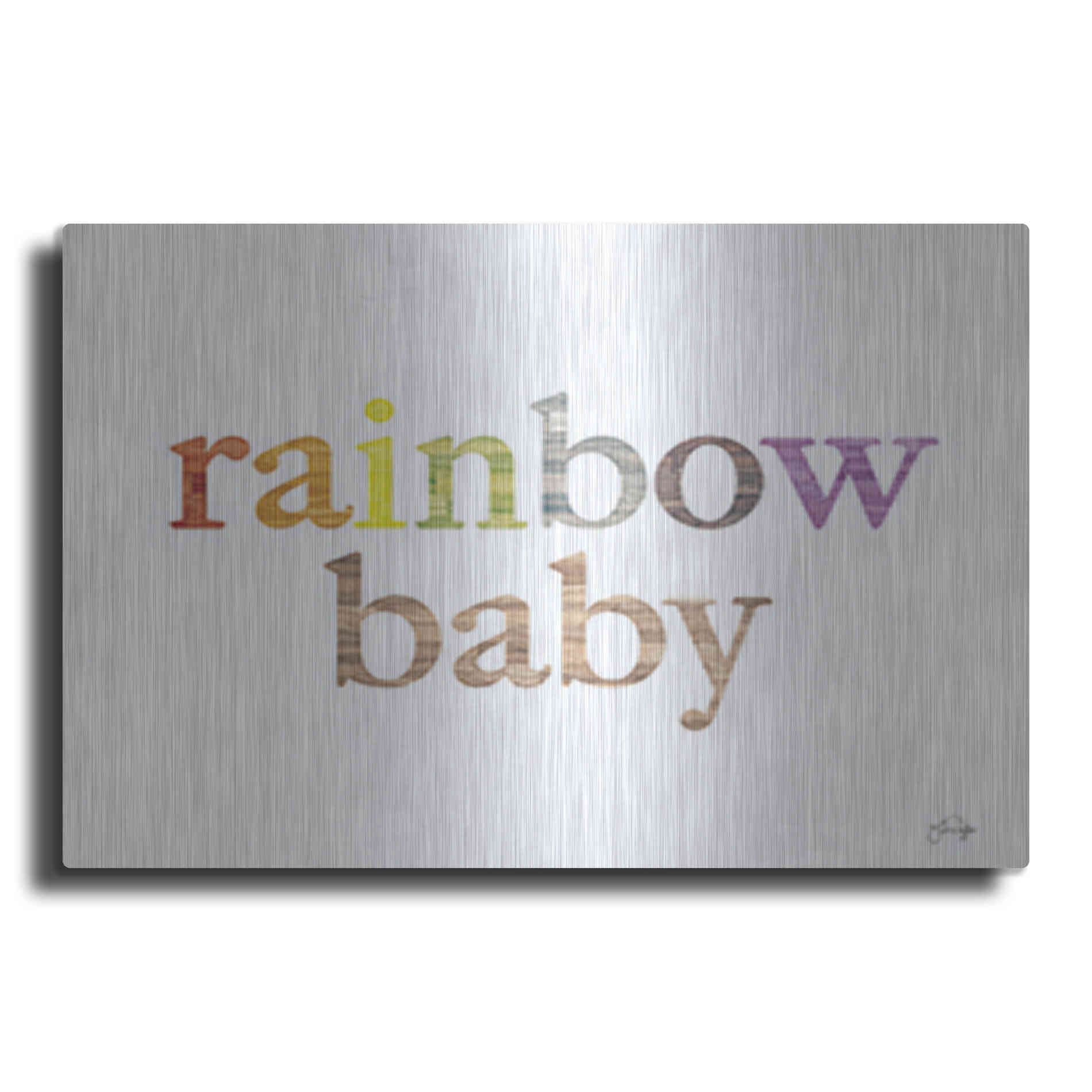 Luxe Metal Art 'Rainbow Baby' by Yass Naffas Designs, Metal Wall Art