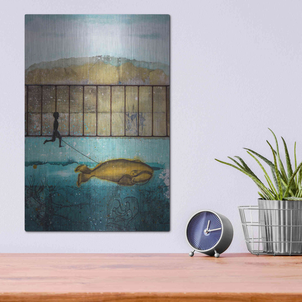 Luxe Metal Art 'Good Companion' by DB Waterman, Metal Wall Art,12x16
