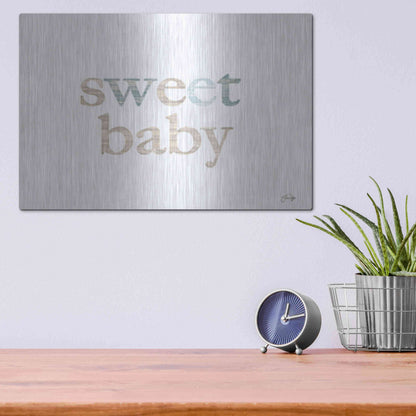 Luxe Metal Art 'Sweet Baby' by Yass Naffas Designs, Metal Wall Art,16x12