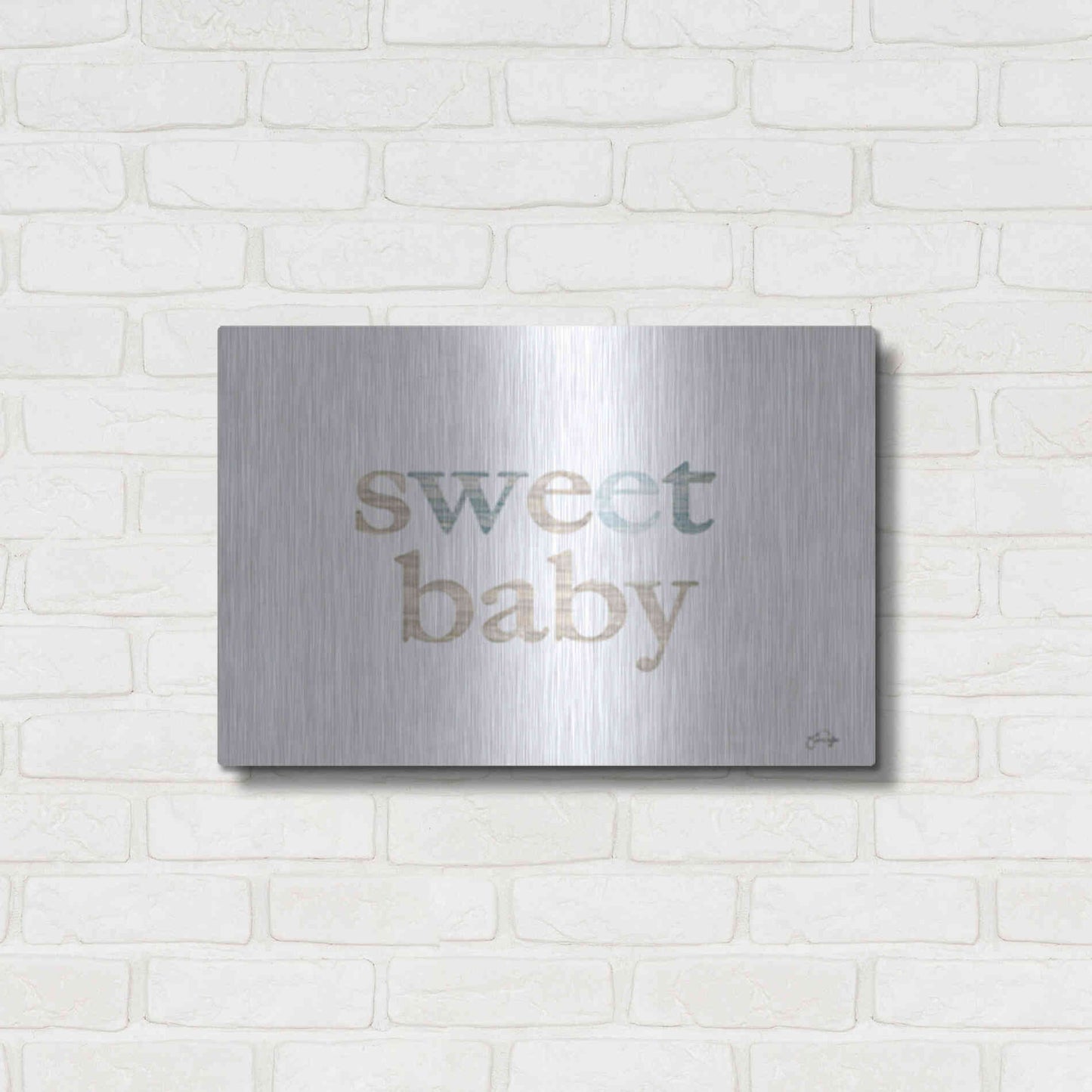 Luxe Metal Art 'Sweet Baby' by Yass Naffas Designs, Metal Wall Art,24x16