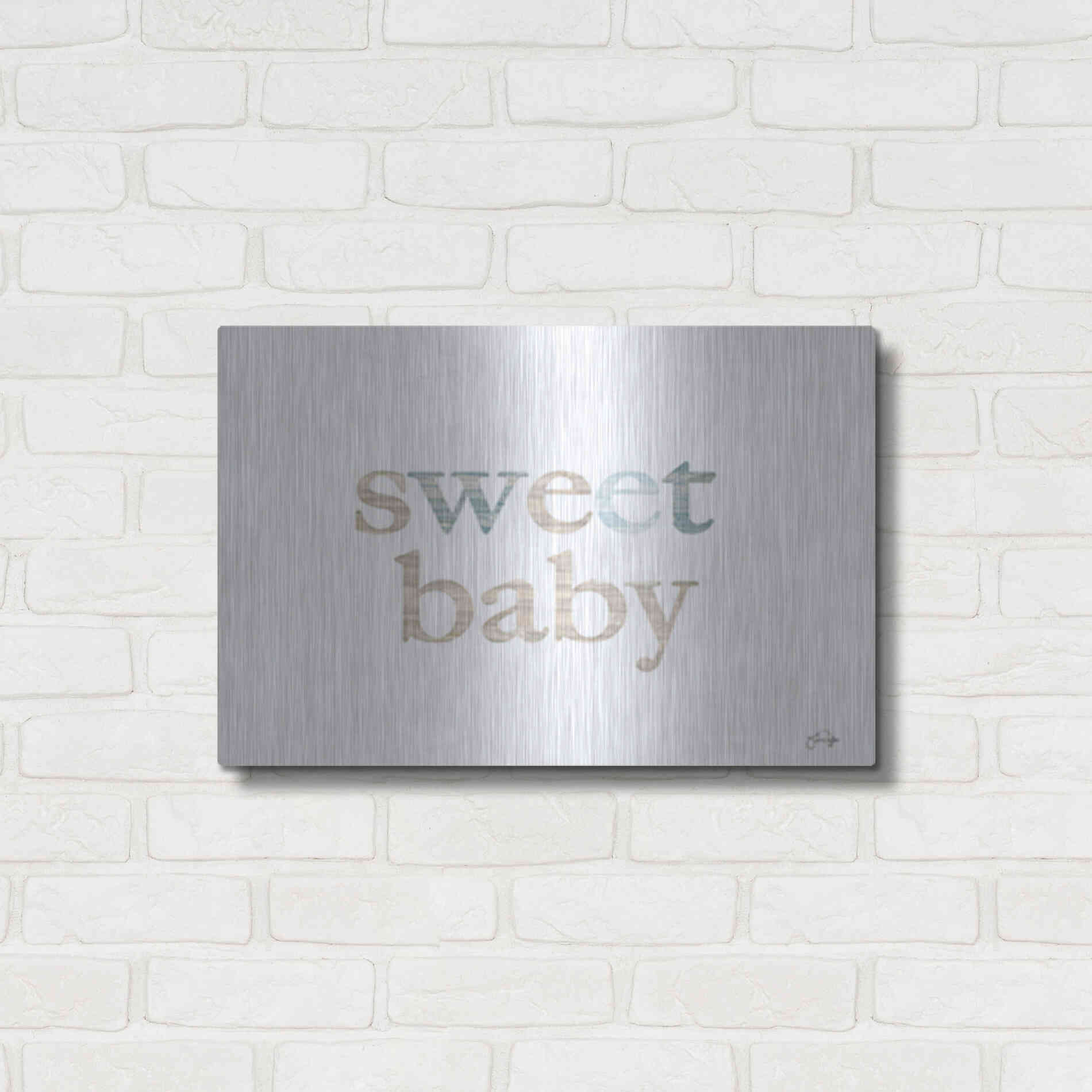 Luxe Metal Art 'Sweet Baby' by Yass Naffas Designs, Metal Wall Art,24x16