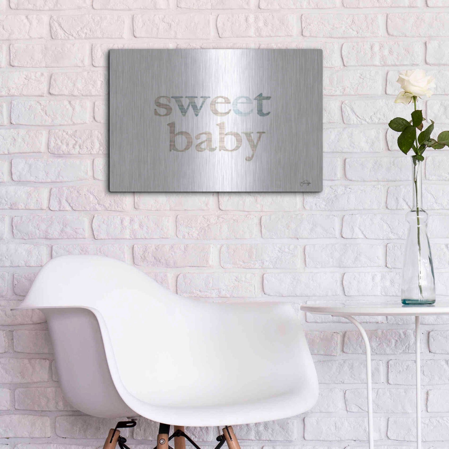 Luxe Metal Art 'Sweet Baby' by Yass Naffas Designs, Metal Wall Art,24x16