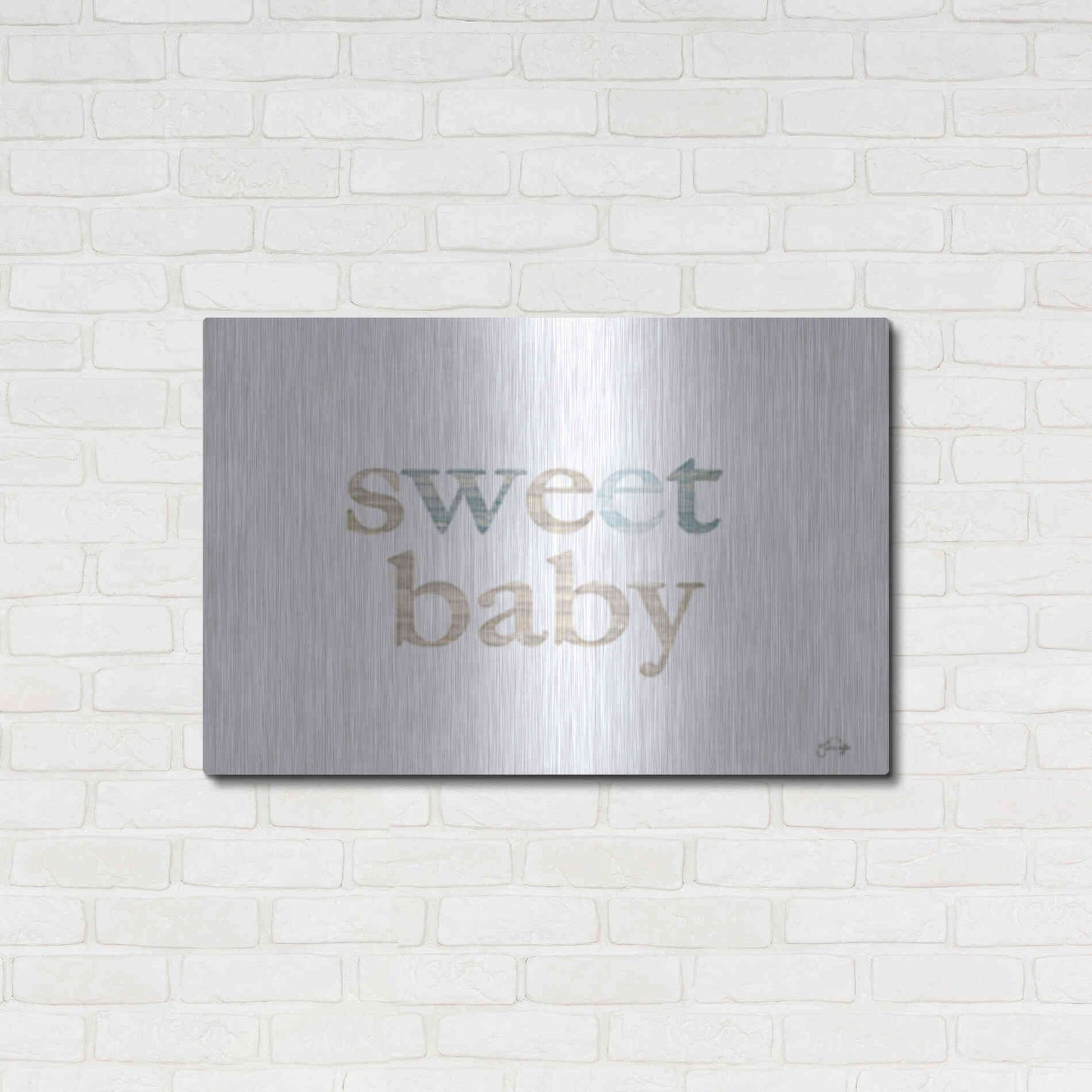 Luxe Metal Art 'Sweet Baby' by Yass Naffas Designs, Metal Wall Art,36x24