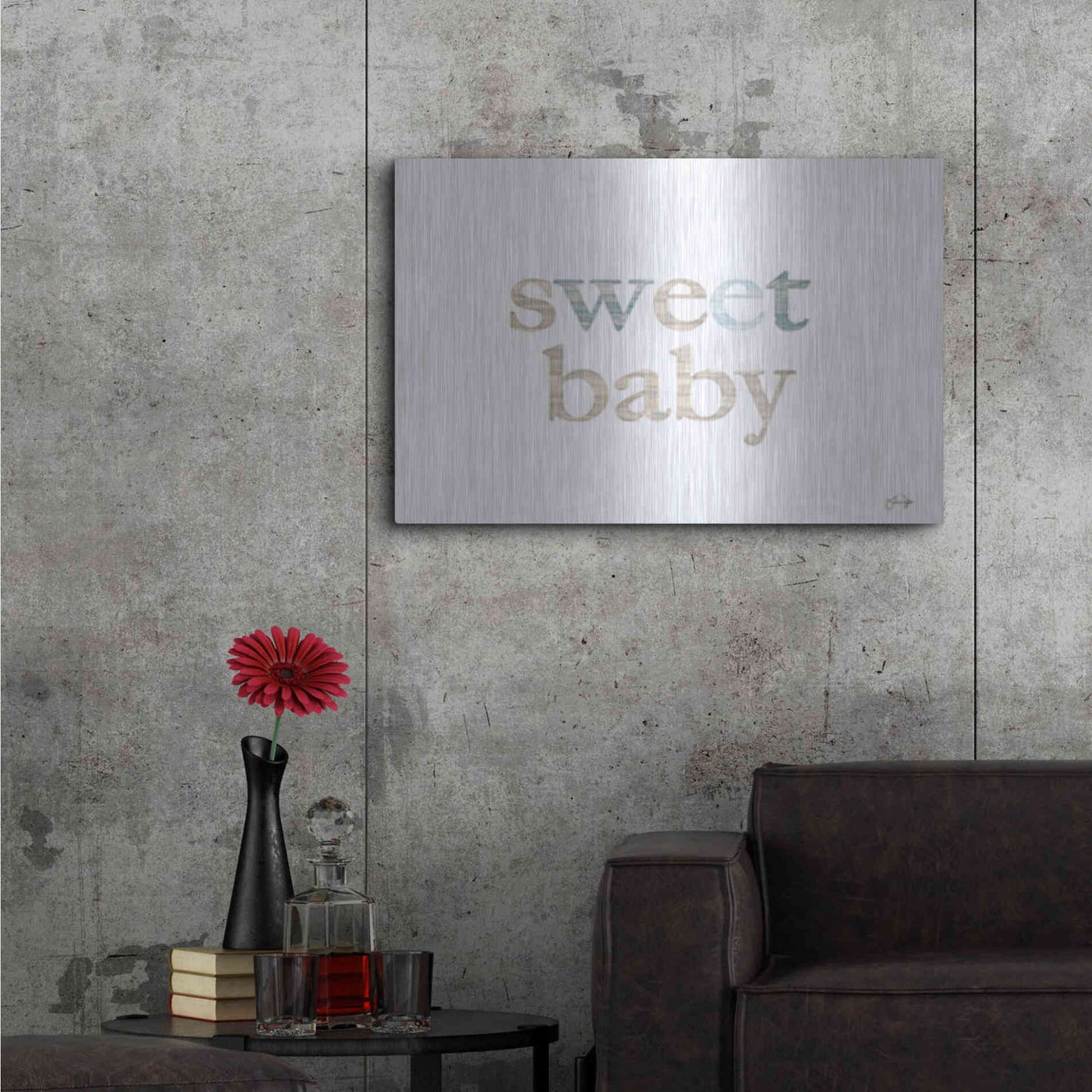 Luxe Metal Art 'Sweet Baby' by Yass Naffas Designs, Metal Wall Art,36x24