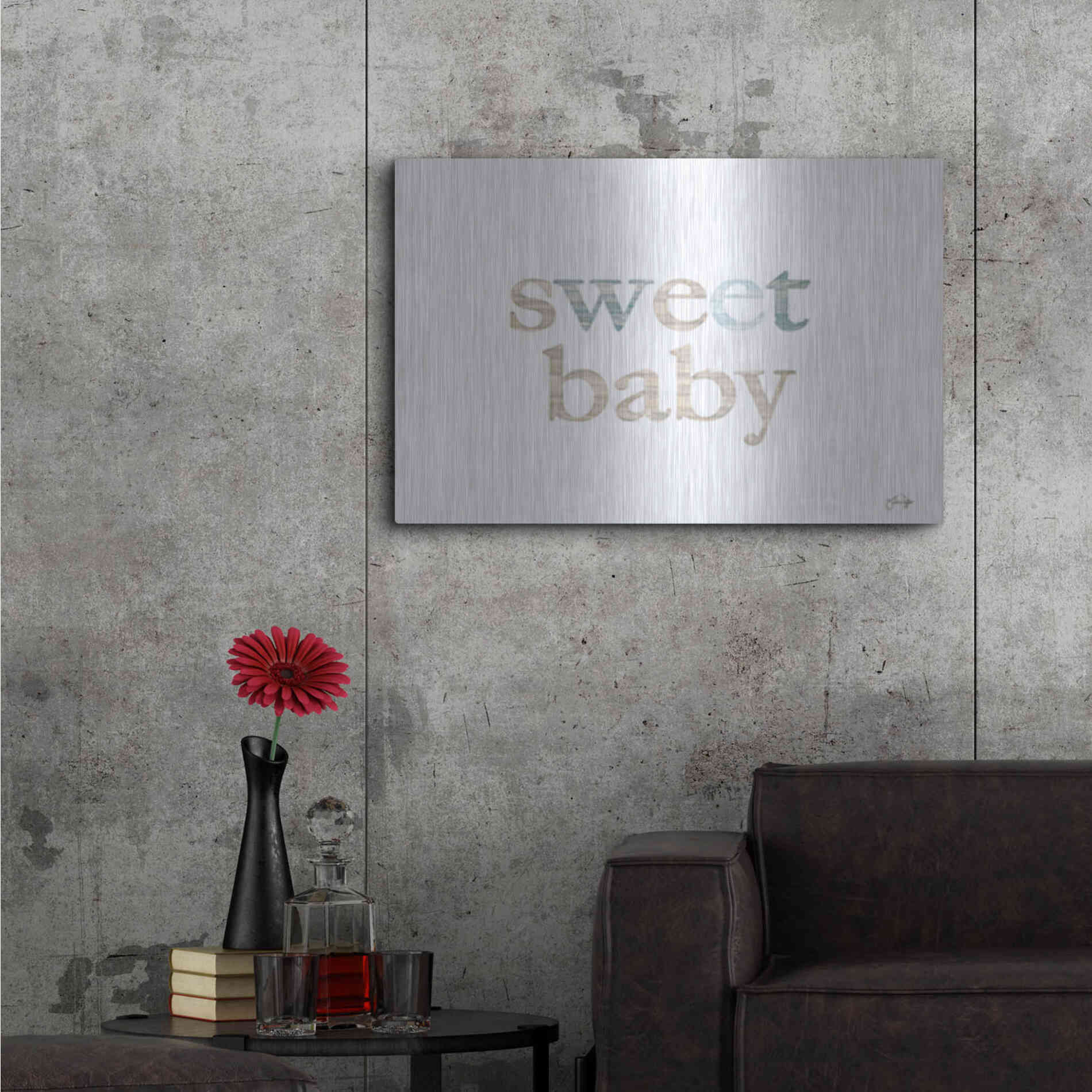 Luxe Metal Art 'Sweet Baby' by Yass Naffas Designs, Metal Wall Art,36x24