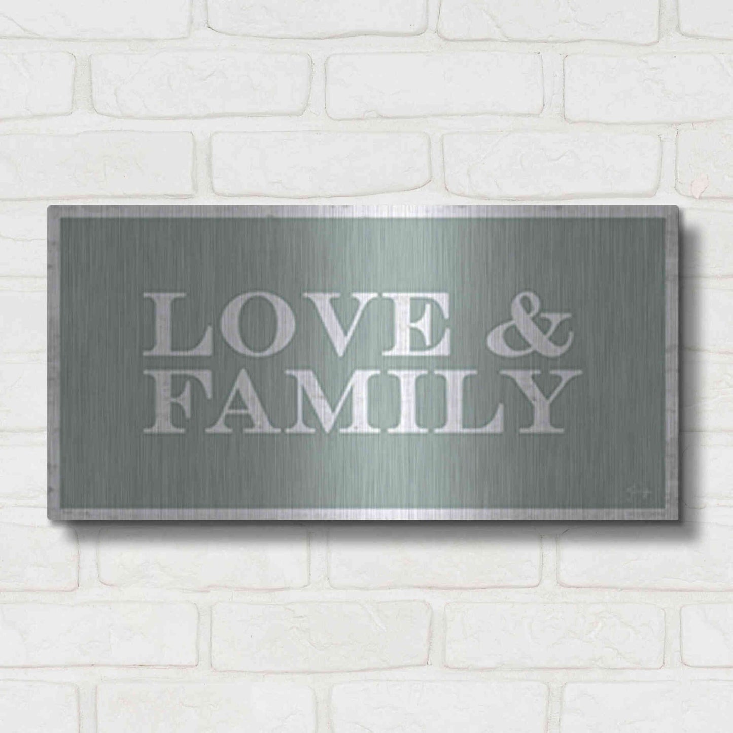 Luxe Metal Art 'Love and Family' by Yass Naffas Designs, Metal Wall Art,24x12