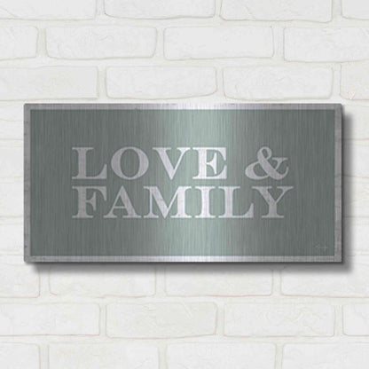 Luxe Metal Art 'Love and Family' by Yass Naffas Designs, Metal Wall Art,24x12