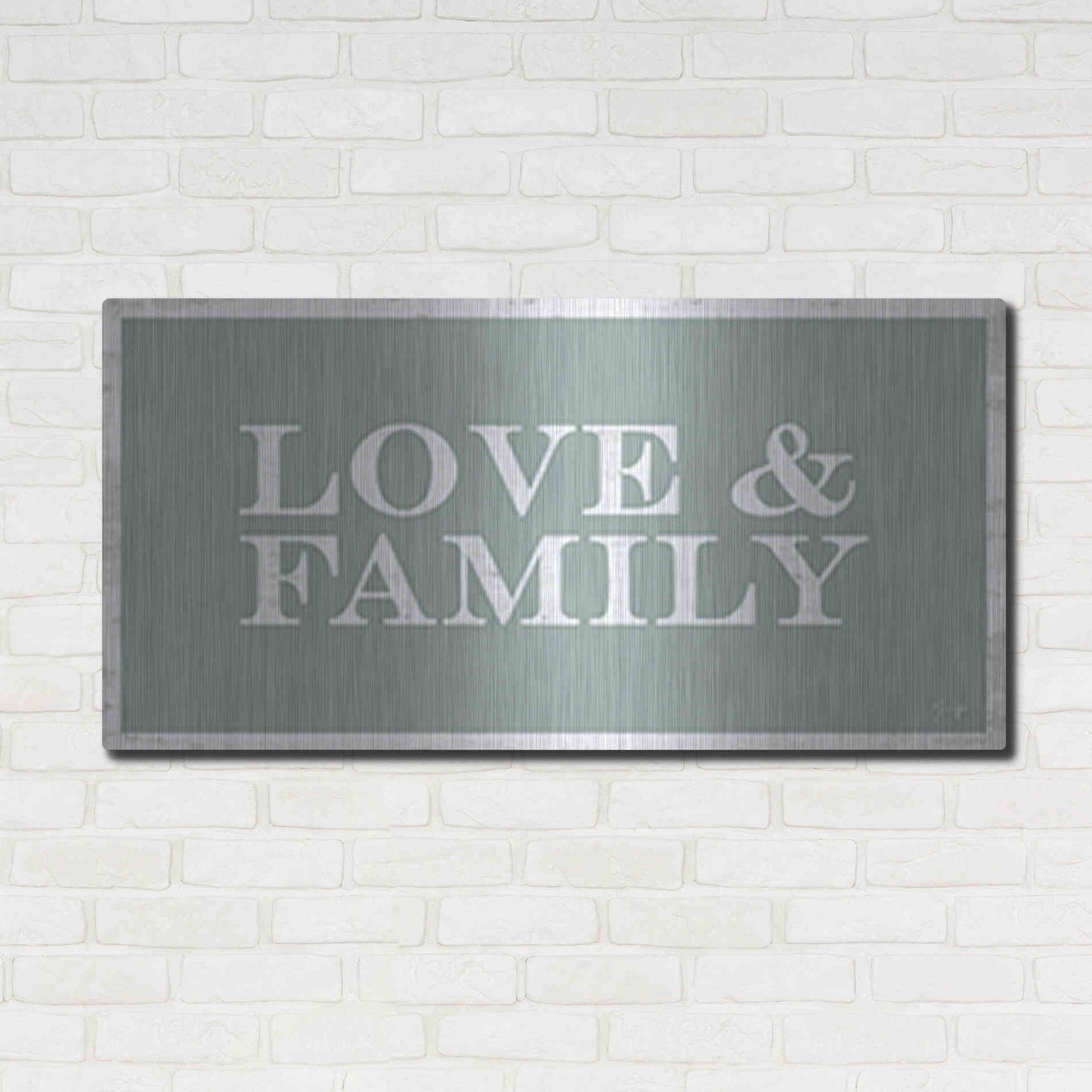 Luxe Metal Art 'Love and Family' by Yass Naffas Designs, Metal Wall Art,48x24