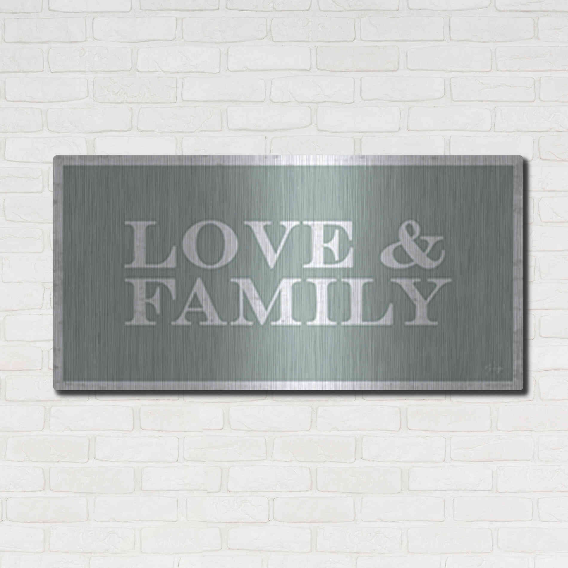 Luxe Metal Art 'Love and Family' by Yass Naffas Designs, Metal Wall Art,48x24