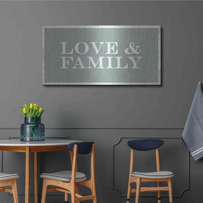 Luxe Metal Art 'Love and Family' by Yass Naffas Designs, Metal Wall Art,48x24