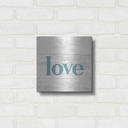Luxe Metal Art 'Love' by Yass Naffas Designs, Metal Wall Art,12x12