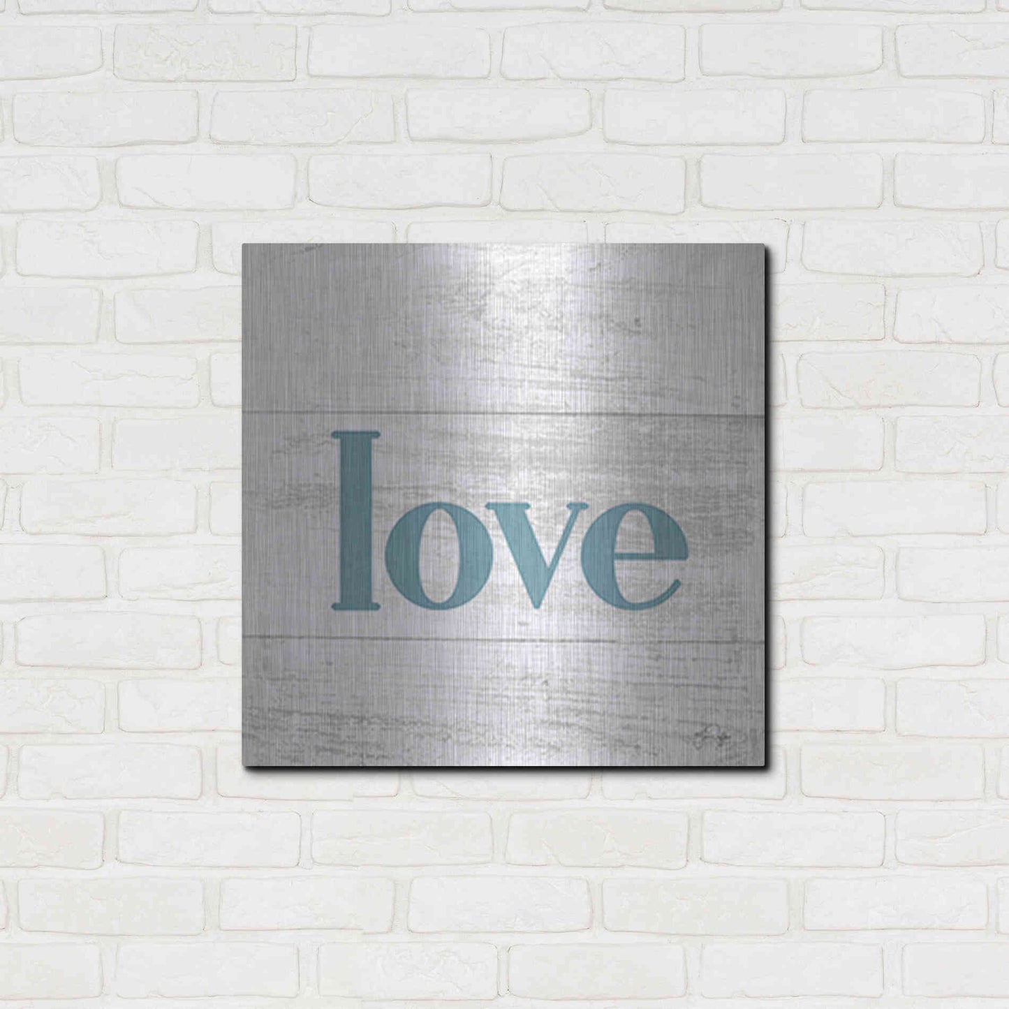 Luxe Metal Art 'Love' by Yass Naffas Designs, Metal Wall Art,24x24