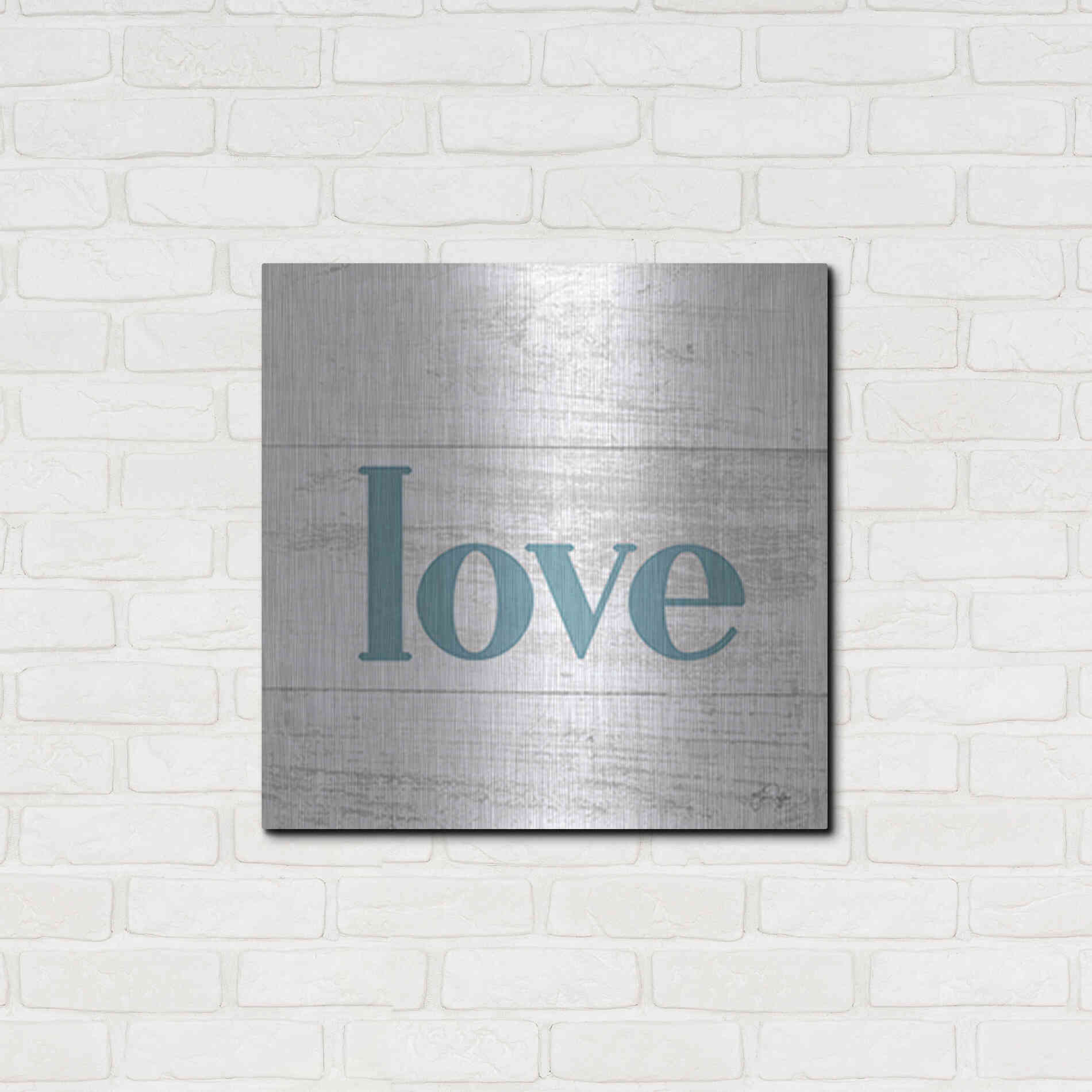 Luxe Metal Art 'Love' by Yass Naffas Designs, Metal Wall Art,24x24