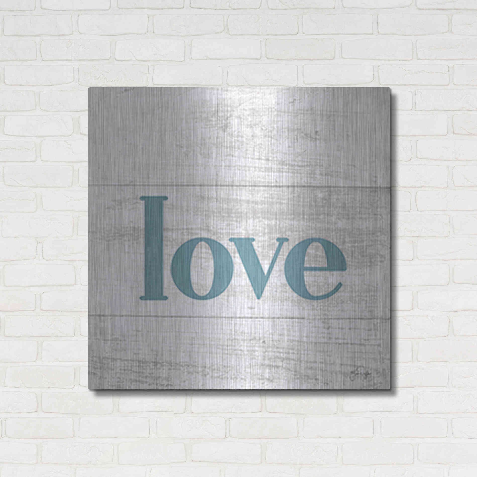 Luxe Metal Art 'Love' by Yass Naffas Designs, Metal Wall Art,36x36