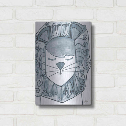 Luxe Metal Art 'Whimsical Baby Lion' by Yass Naffas Designs, Metal Wall Art,12x16