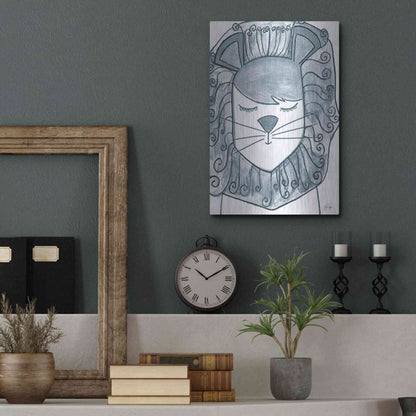 Luxe Metal Art 'Whimsical Baby Lion' by Yass Naffas Designs, Metal Wall Art,12x16