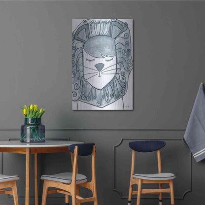 Luxe Metal Art 'Whimsical Baby Lion' by Yass Naffas Designs, Metal Wall Art,24x36