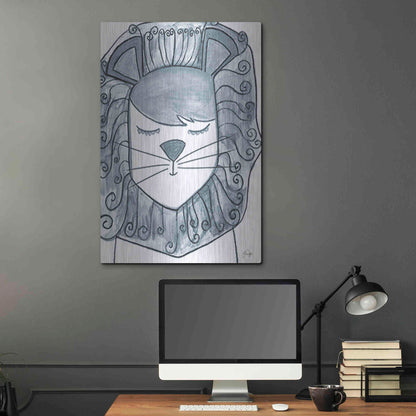 Luxe Metal Art 'Whimsical Baby Lion' by Yass Naffas Designs, Metal Wall Art,24x36