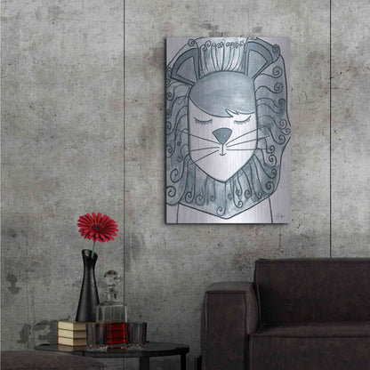 Luxe Metal Art 'Whimsical Baby Lion' by Yass Naffas Designs, Metal Wall Art,24x36