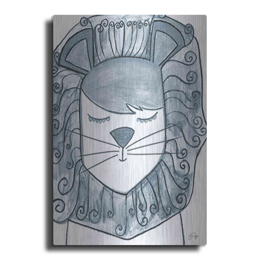 Luxe Metal Art 'Whimsical Baby Lion' by Yass Naffas Designs, Metal Wall Art