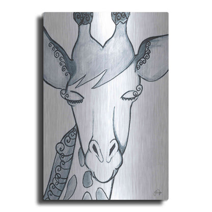 Luxe Metal Art 'Whimsical Baby Giraffe' by Yass Naffas Designs, Metal Wall Art