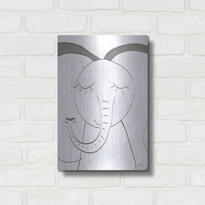 Luxe Metal Art 'Ice Elephant' by Yass Naffas Designs, Metal Wall Art,12x16