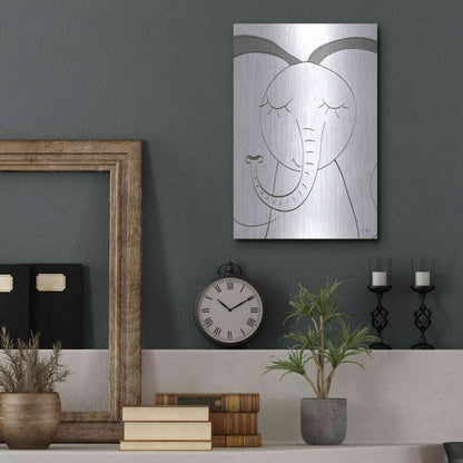 Luxe Metal Art 'Ice Elephant' by Yass Naffas Designs, Metal Wall Art,12x16