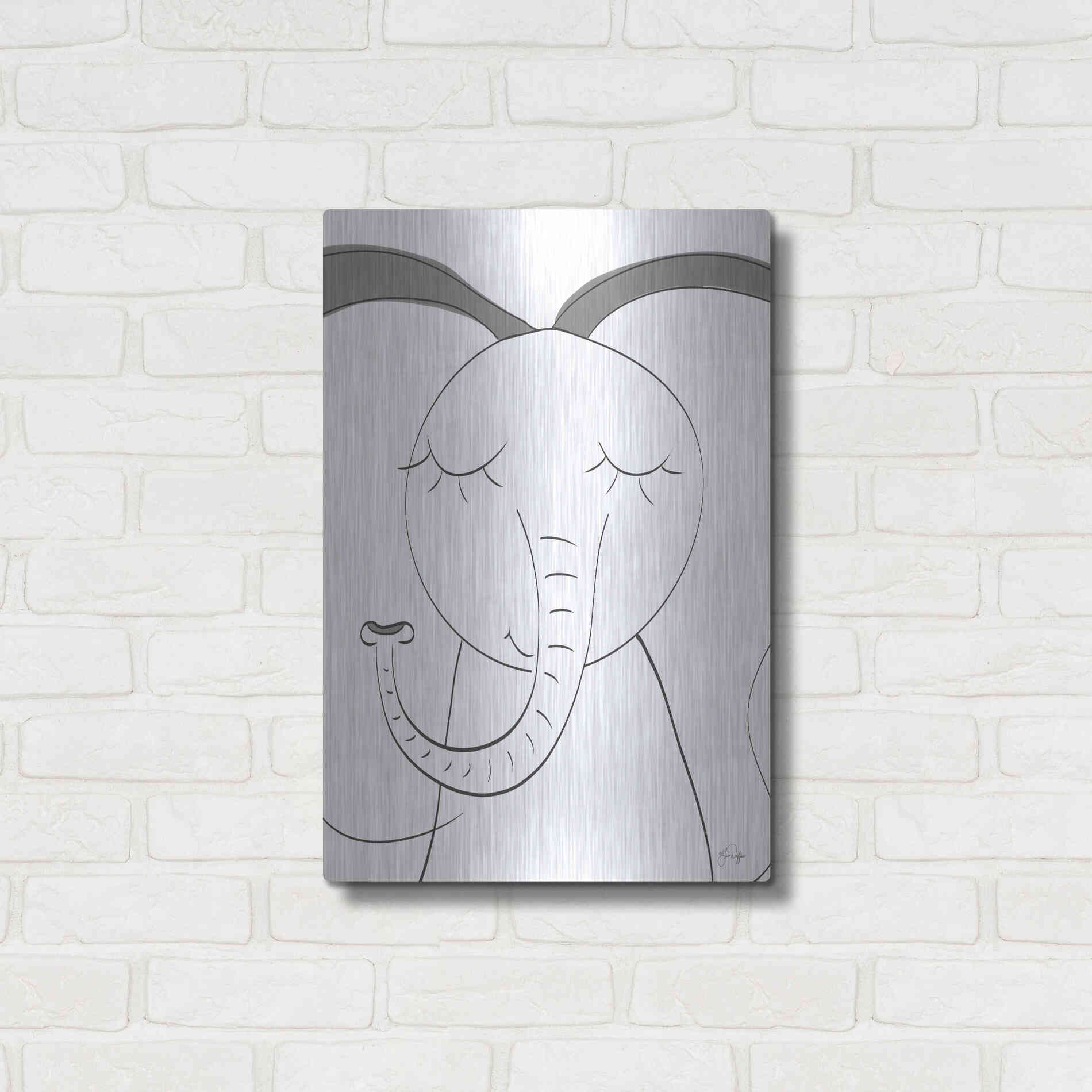 Luxe Metal Art 'Ice Elephant' by Yass Naffas Designs, Metal Wall Art,16x24