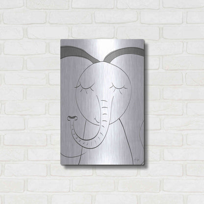 Luxe Metal Art 'Ice Elephant' by Yass Naffas Designs, Metal Wall Art,16x24