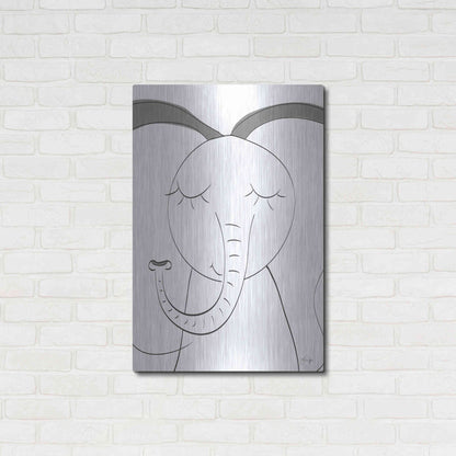 Luxe Metal Art 'Ice Elephant' by Yass Naffas Designs, Metal Wall Art,24x36