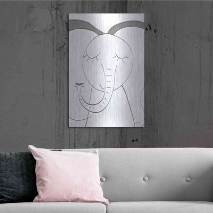 Luxe Metal Art 'Ice Elephant' by Yass Naffas Designs, Metal Wall Art,24x36