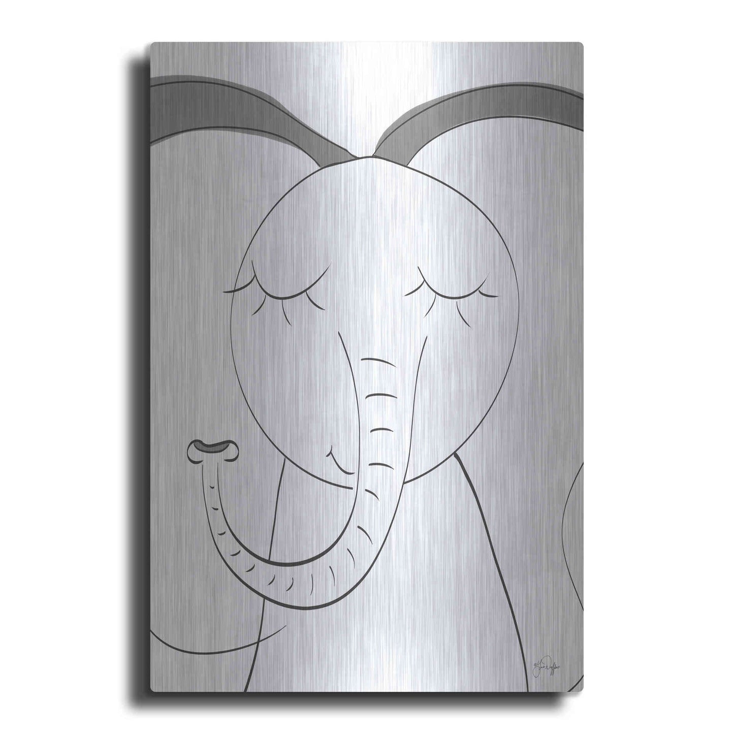 Luxe Metal Art 'Ice Elephant' by Yass Naffas Designs, Metal Wall Art