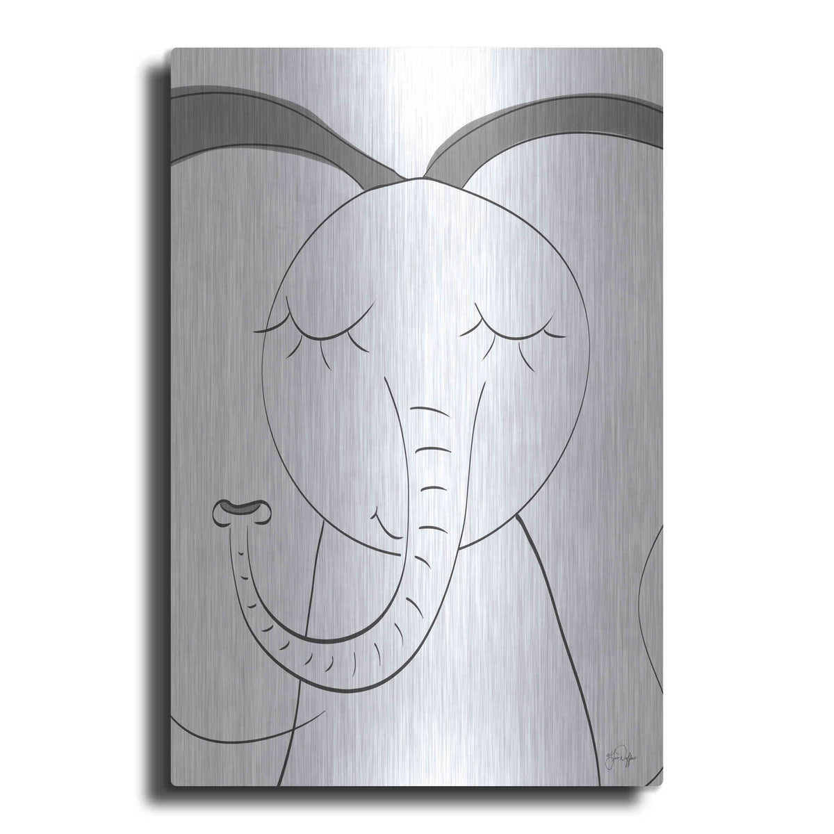 Luxe Metal Art 'Ice Elephant' by Yass Naffas Designs, Metal Wall Art