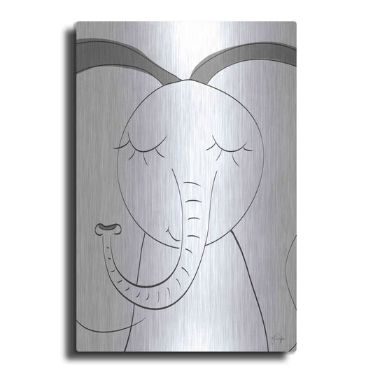 Luxe Metal Art 'Ice Elephant' by Yass Naffas Designs, Metal Wall Art