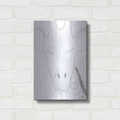 Luxe Metal Art 'Ice Giraffe' by Yass Naffas Designs, Metal Wall Art,12x16