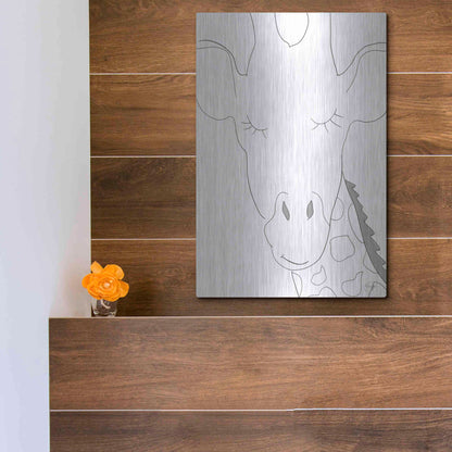 Luxe Metal Art 'Ice Giraffe' by Yass Naffas Designs, Metal Wall Art,12x16
