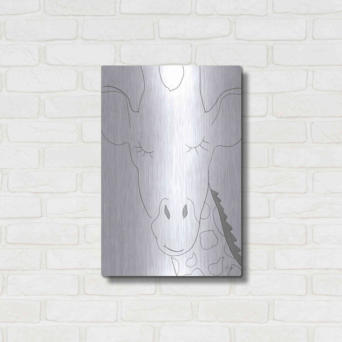 Luxe Metal Art 'Ice Giraffe' by Yass Naffas Designs, Metal Wall Art,16x24