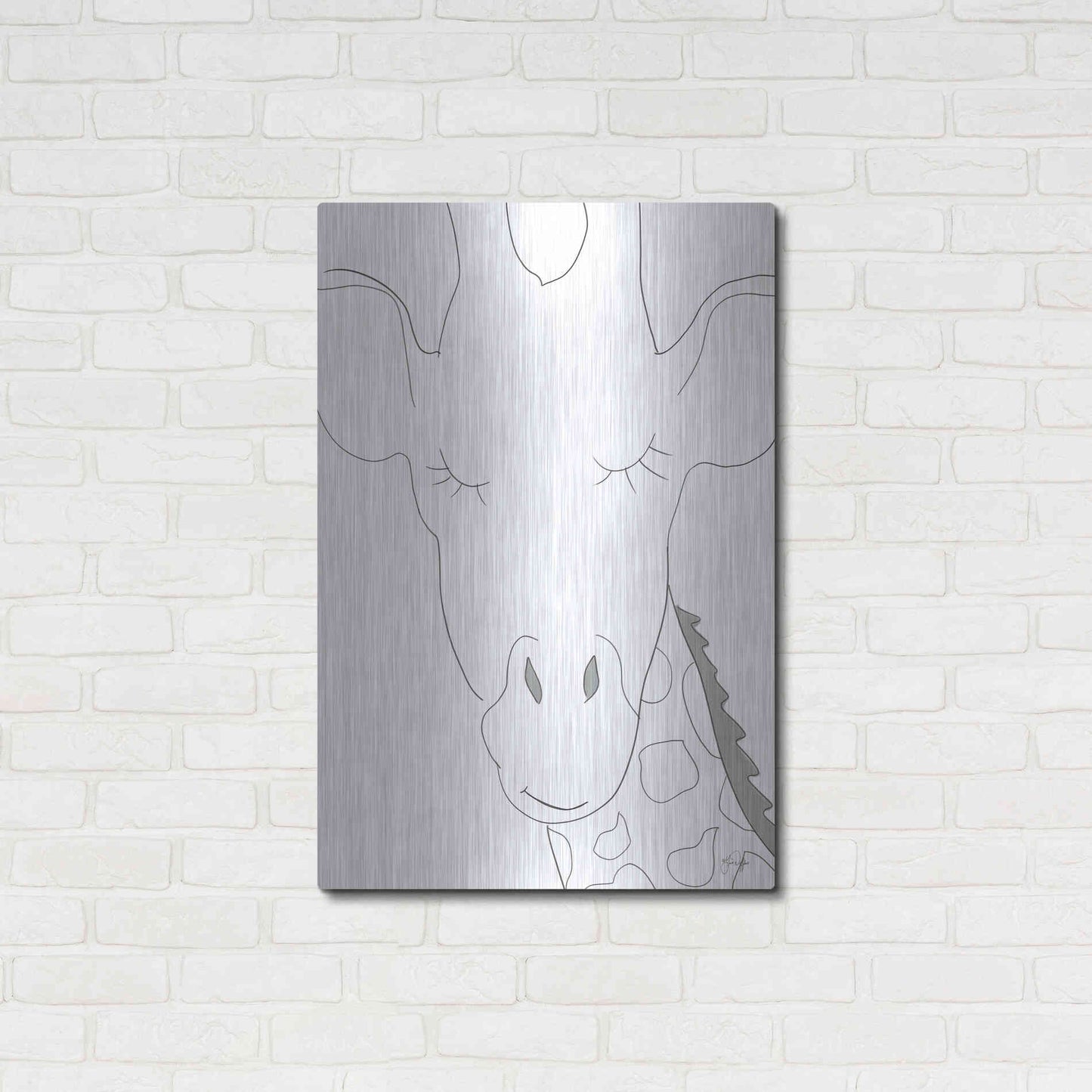 Luxe Metal Art 'Ice Giraffe' by Yass Naffas Designs, Metal Wall Art,24x36